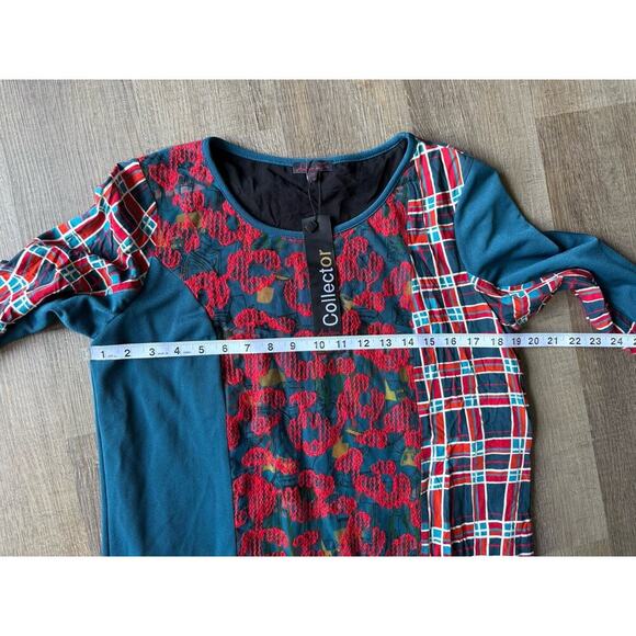 AVENTURES DES TOILES Size 38 art to wear picture abstract print multicolor dress - Picture 3 of 7